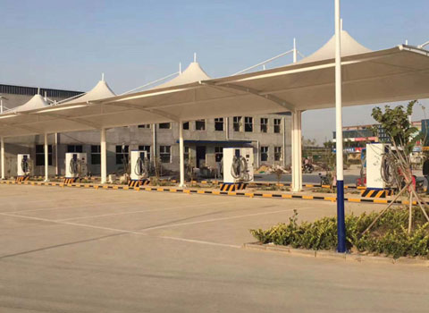 台前客运站充电站240kW4枪直流充电桩120kW双枪直流充电桩(图1)